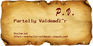 Partelly Valdemár névjegykártya
